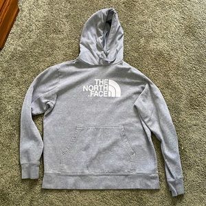 THE NORTH FACE grey hooded sweatshirt size L